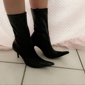 leather heeled boots